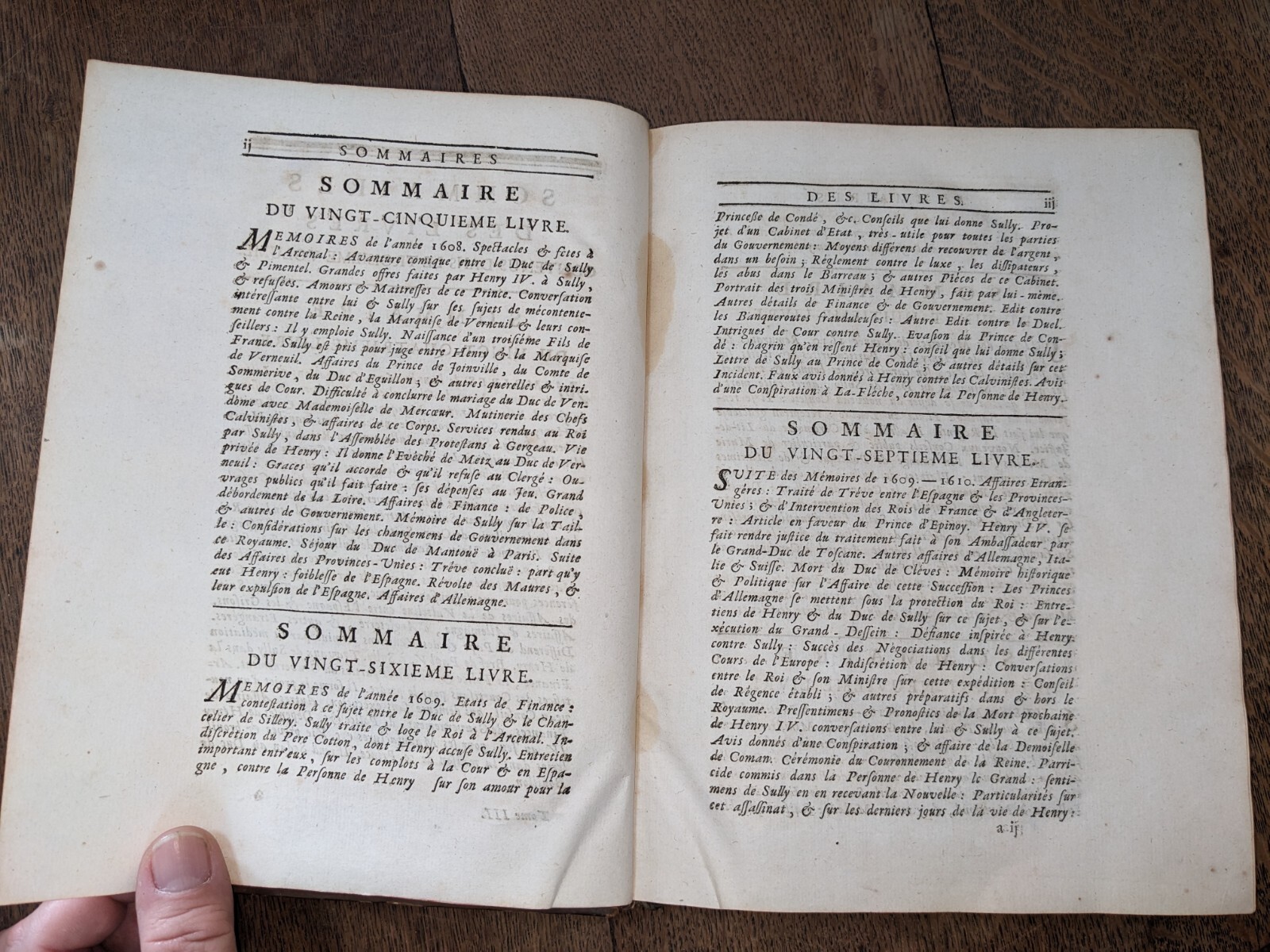 antique book-Mémoires de Maximilien de Béthune, Duc De Sully T 3 – 1747- in 4