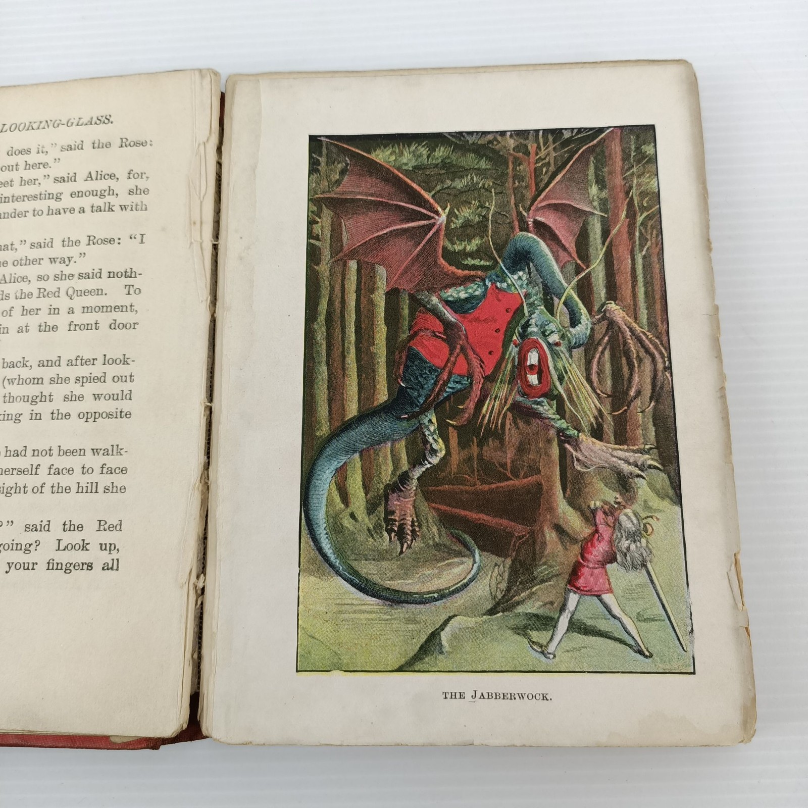 Lewis Carroll Through The Looking-Glass c1899 Inscribed Illustrated Plates Book