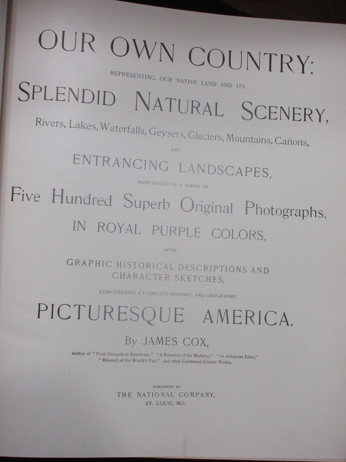1894 A Complete Picturesque America 320pp NATIVE AMERICAN PHOTOS THE UPPER MISS