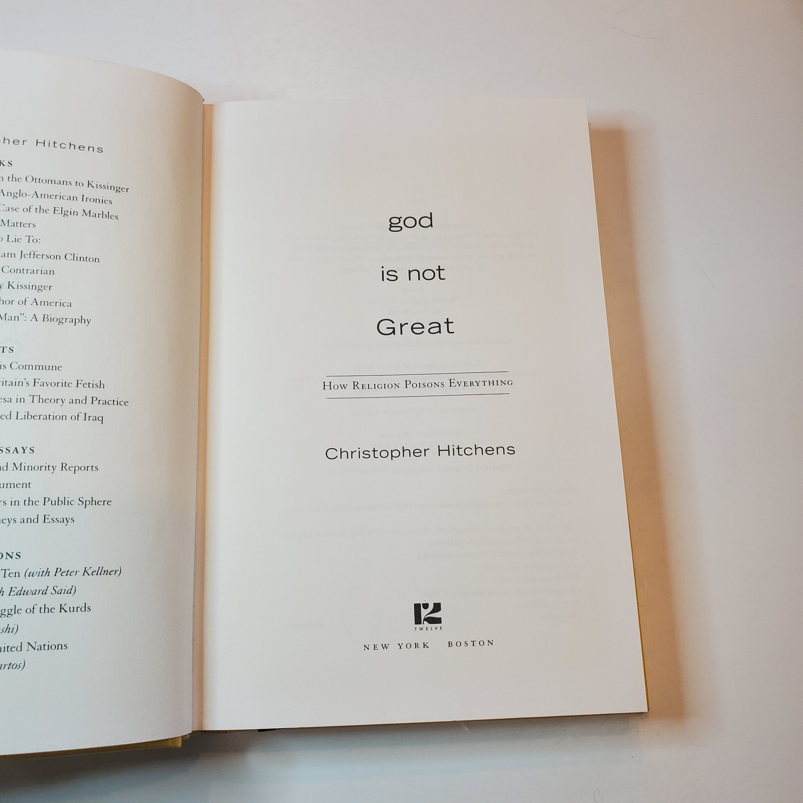 1st Ed God Is Not Great How Religion Poisons Everything DJ Christopher Hitchens
