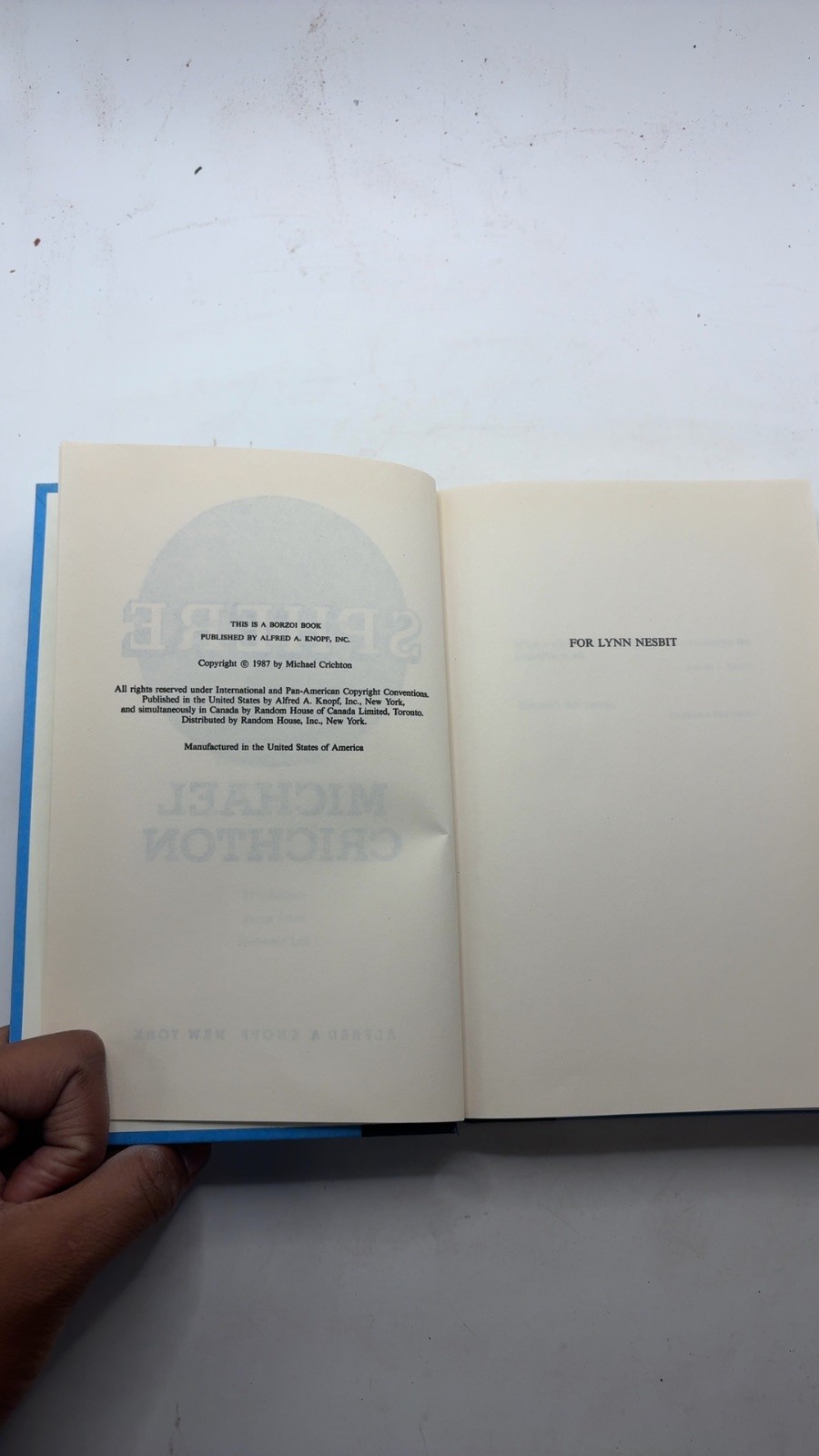 Sphere Michael Crichton Hardcover 1987