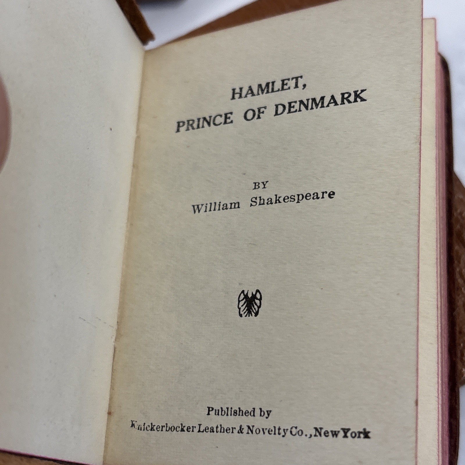 Antique Miniature Shakespeare 22 Vol Set Knickerbocker Leather Novelty c1920s?