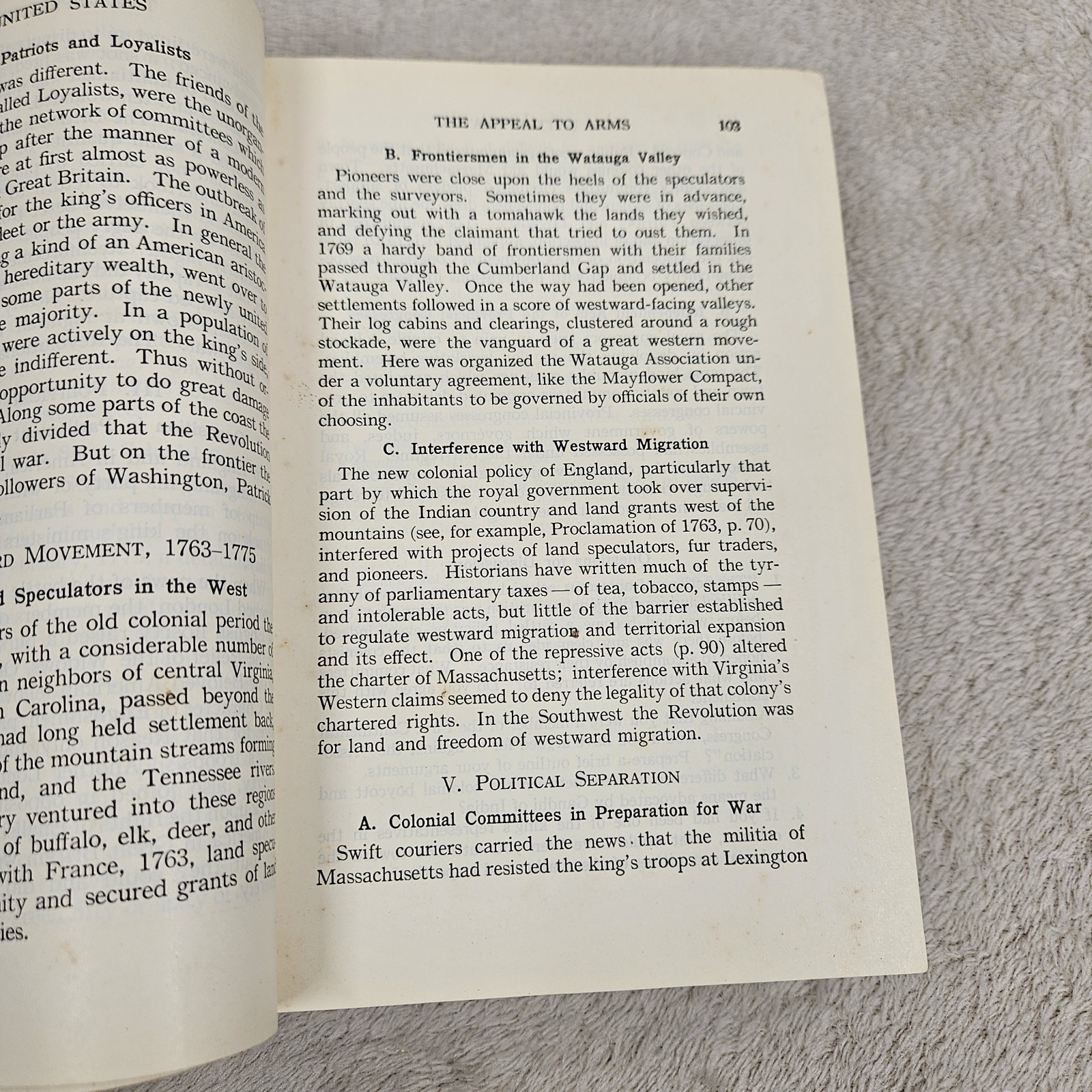 A Unit History Of The United States By William Hamm 1935 Vintage Hardcover