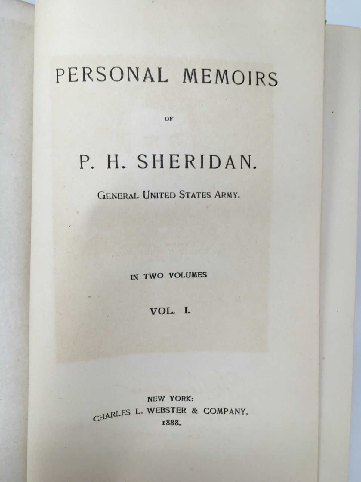 Personal Memoirs of P. H. Sheridan General US Army 2 Volume Set 1888 Civil War
