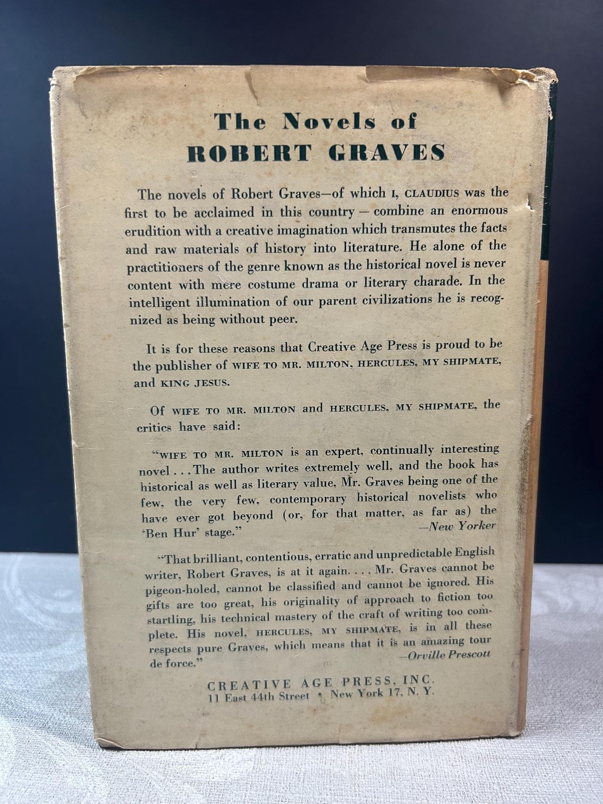 1946 King Jesus by Robert Graves 1st edition Creative Age Press HC jacket