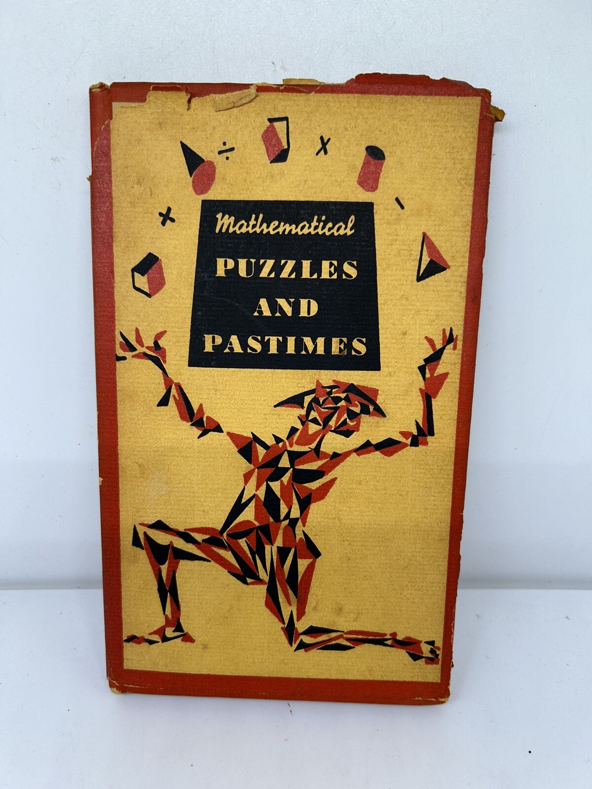 1957 Mathematical Puzzles and Pastimes Book HC DJ Stocking Stuffer Math Fun