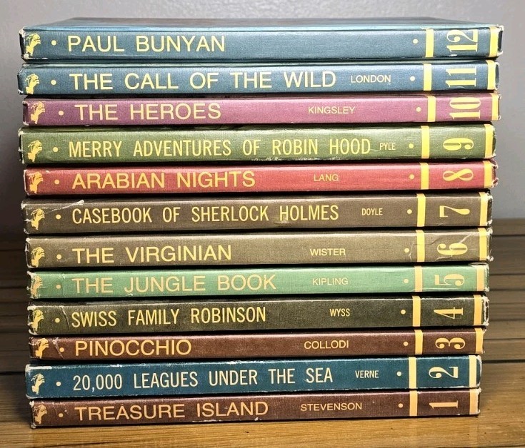 Vintage 1968 Educator Classic Library Complete 12 Volume Set Hardcover 1-12 Vtg