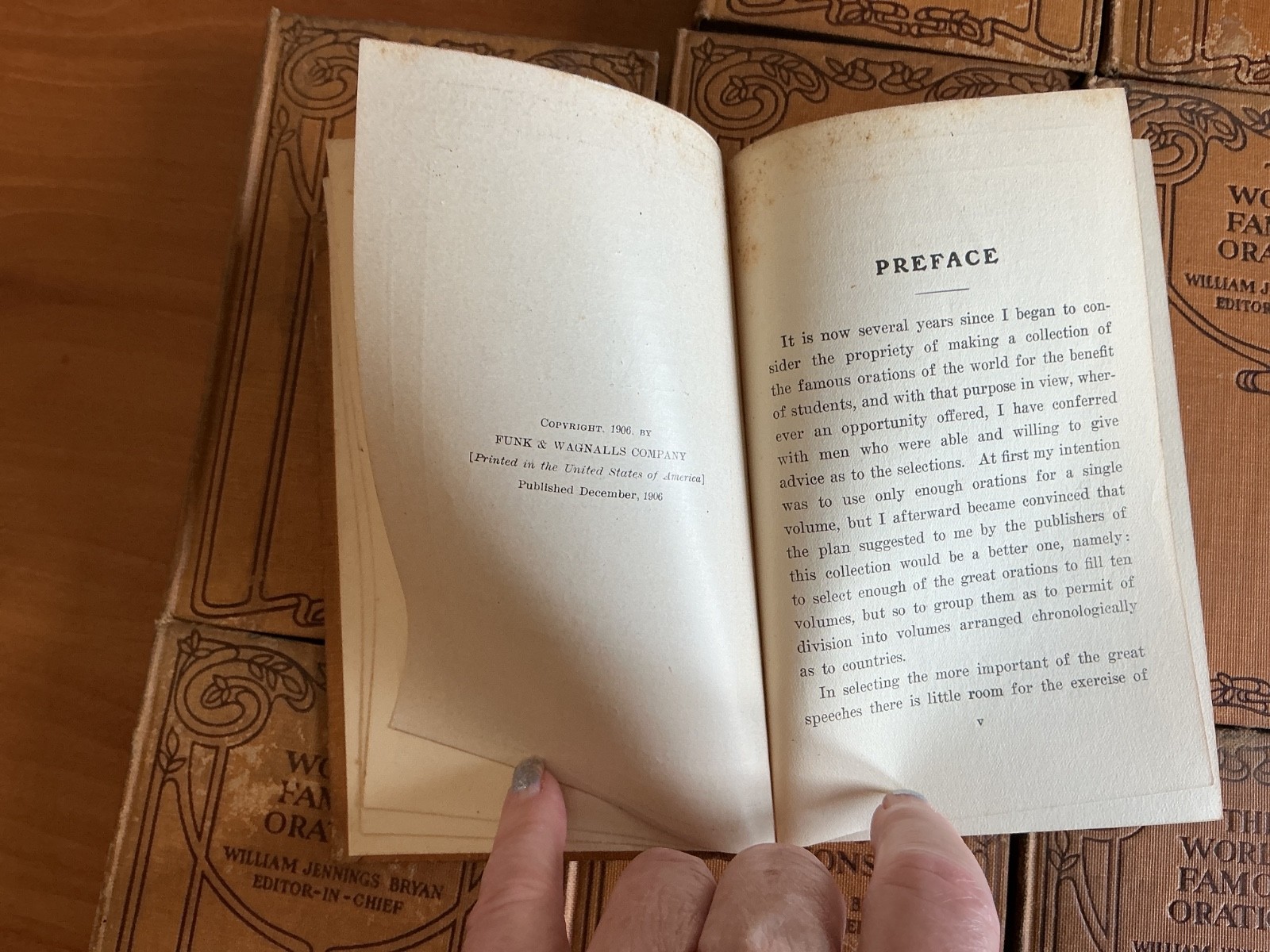 World’s Famous Orations by William Jennings Bryan 1906 Vols 1-5 & 7-10 HC Funk