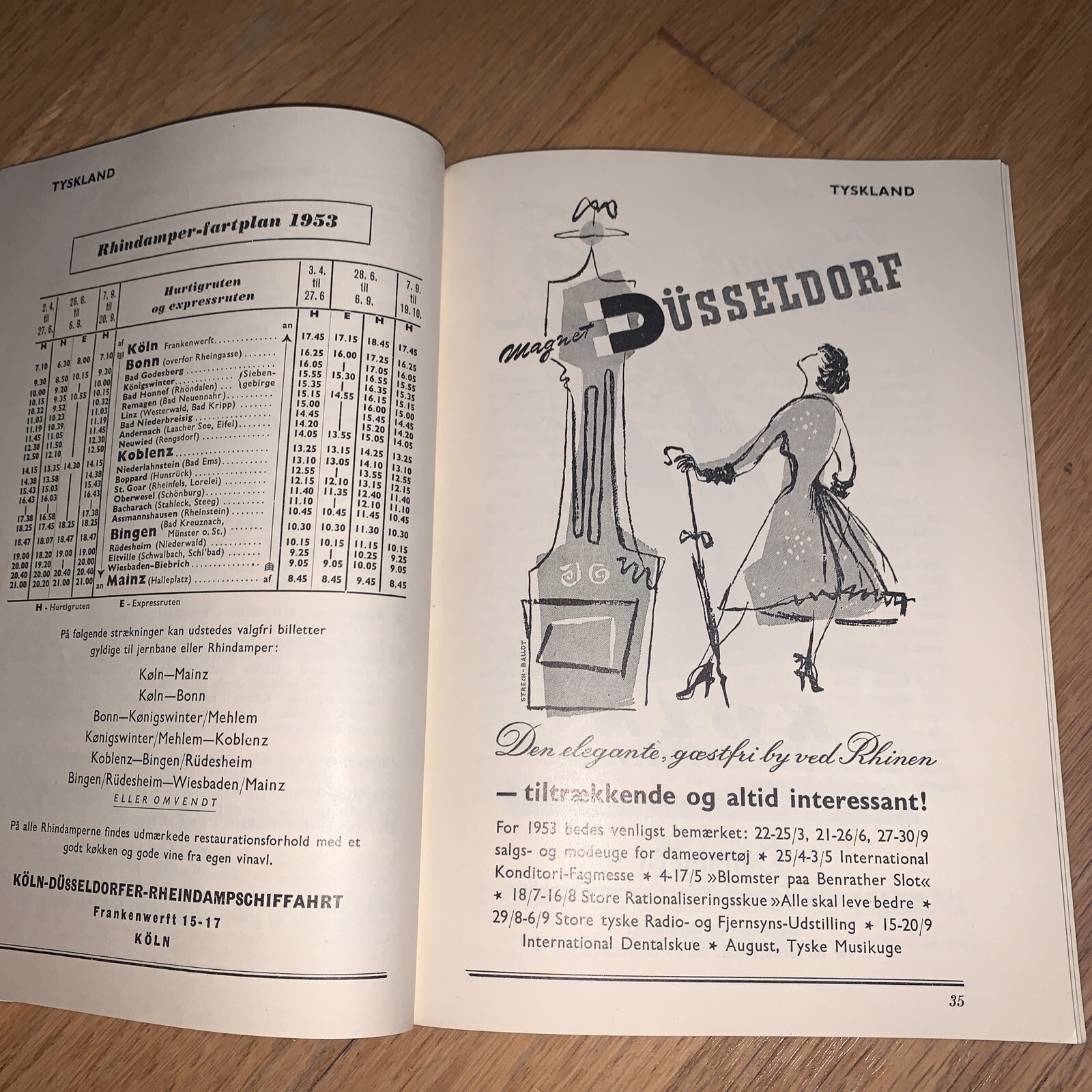1953 BENNETT Danish Tour Book ENGLAND / SCOTLAND 224 Pages SYDLIGE UDLAND