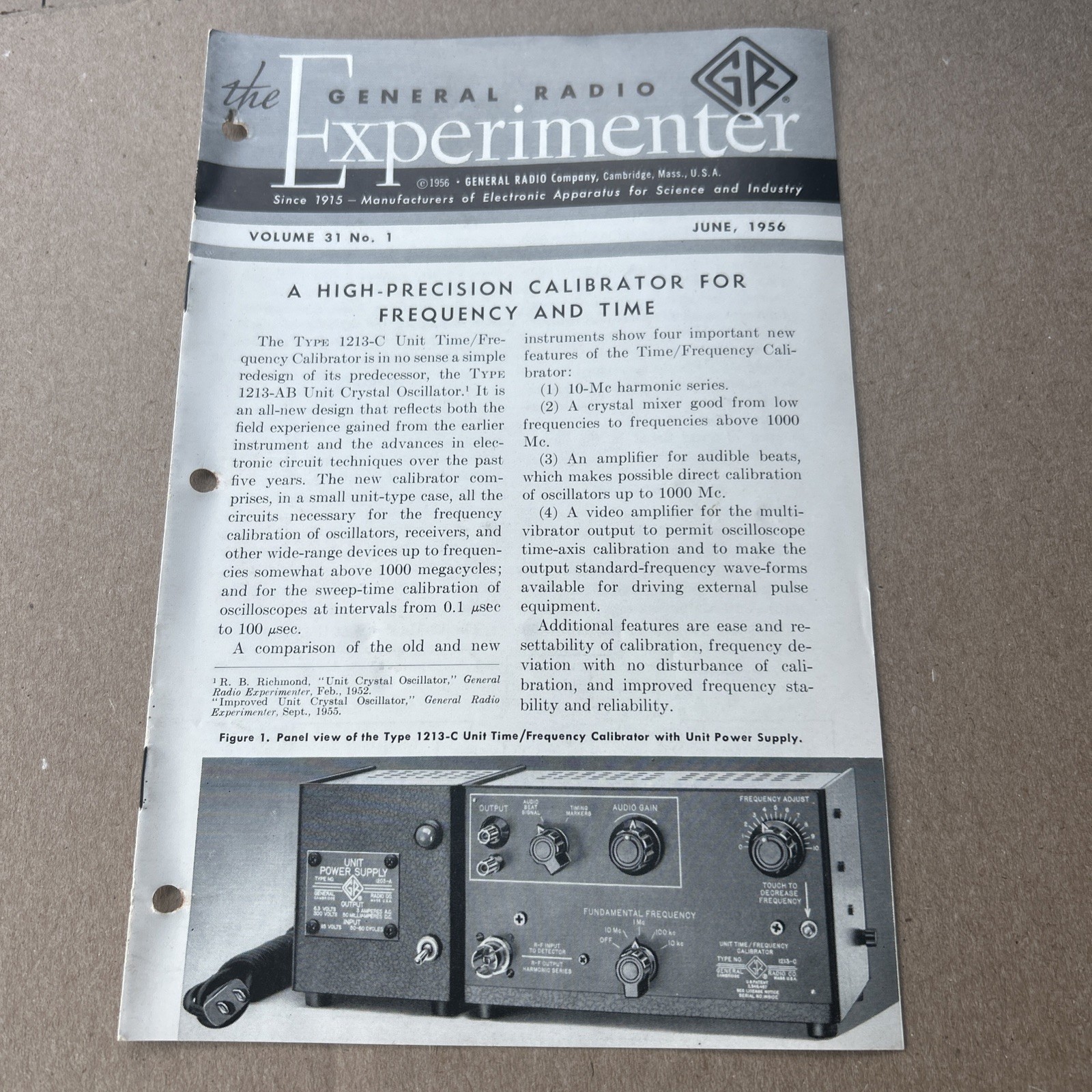 General Radio Type 1213-C Unit Time/Frequency Calibrator 1956