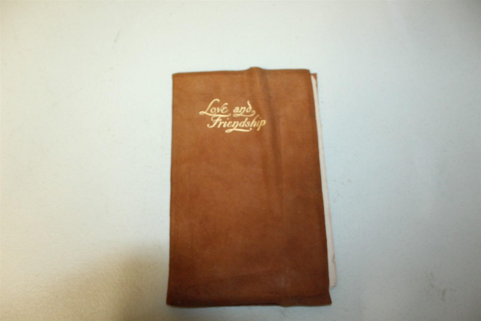 Antique Ca. 1912 Book Love And Friendship With Soft Leather Cover