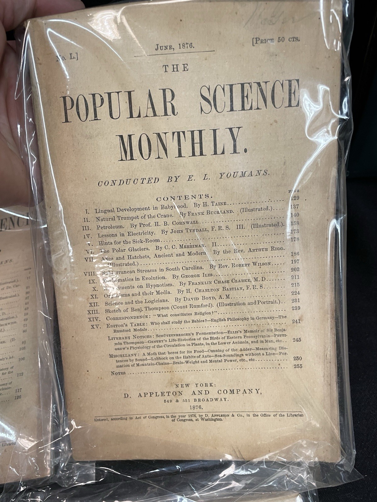 1876 Popular Science Monthly Lot 11 Issues Near Complete Year Victorian Science