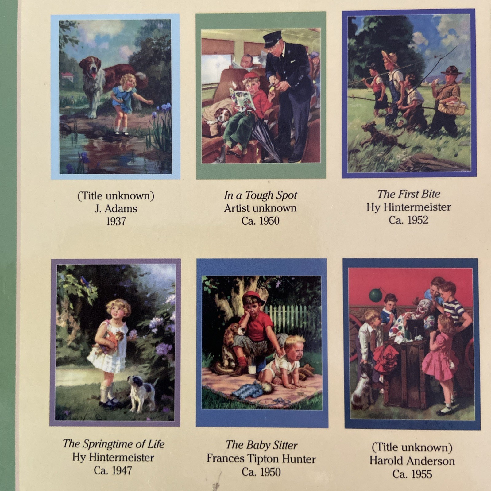 Vintage Prints A Book of Childhood Art 12 Poster Prints By Collectors Press