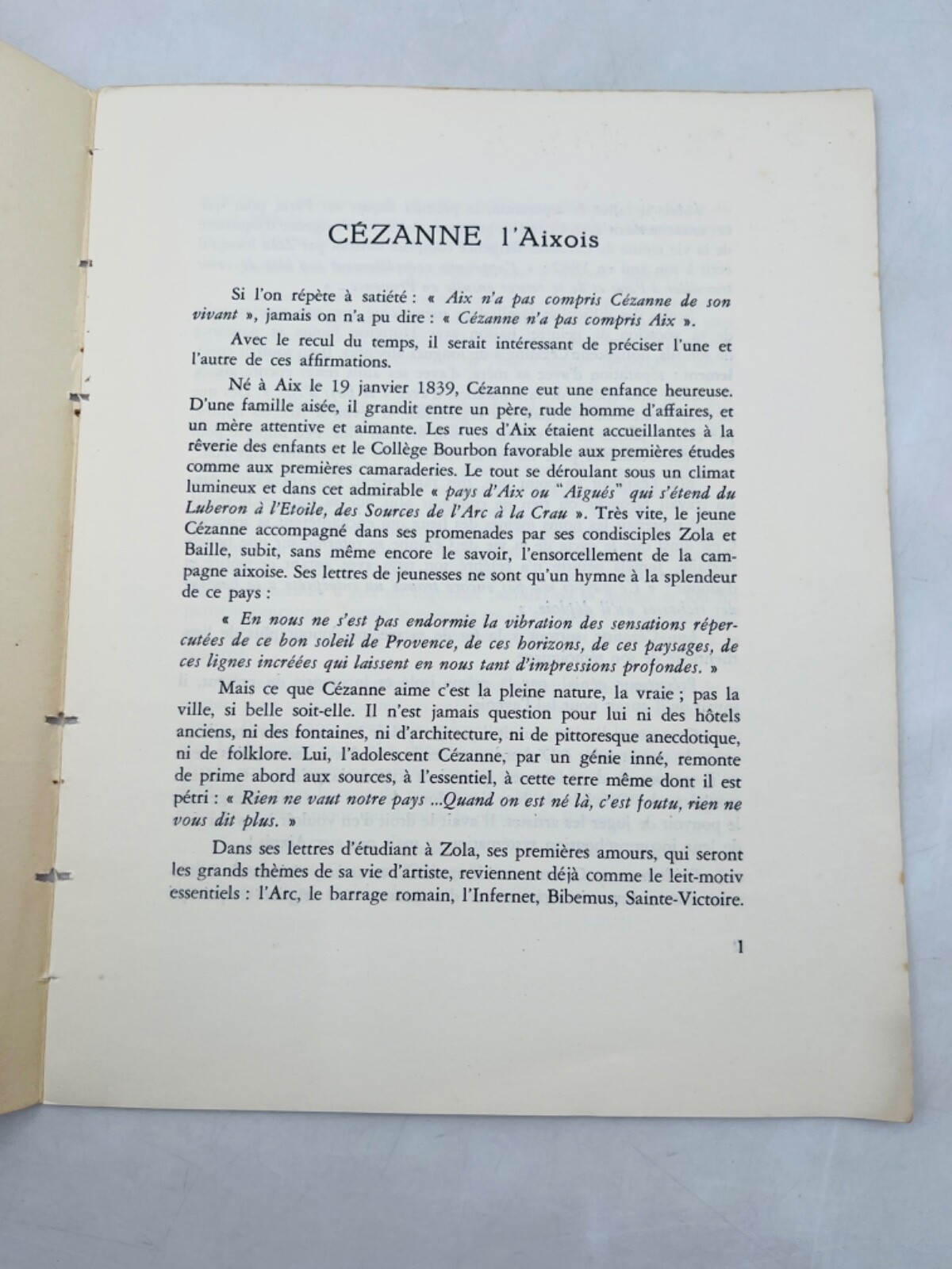 Cézanne l’Aixois Cinquantenaire de la mort de Paul Cézanne 1906– Atelier Céz – 1