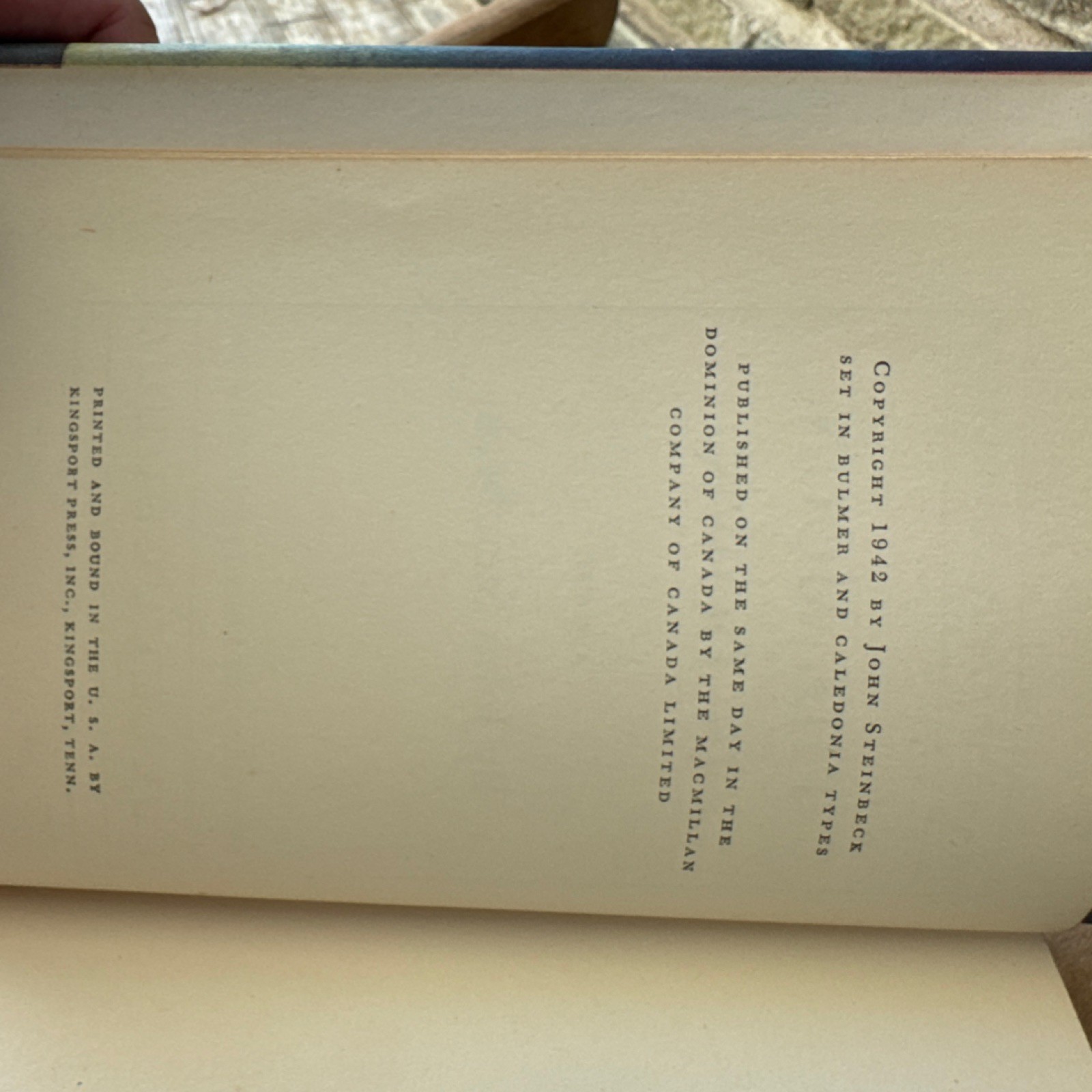 John Steinbeck The Moon Is Down 1942 Viking Press Hardcover w/ Dust Jacket