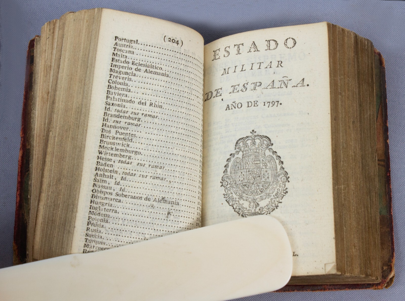 Spanish ALMANACK 1797 With Map – Kalendario Manual + Forasteros – MADRID Espana
