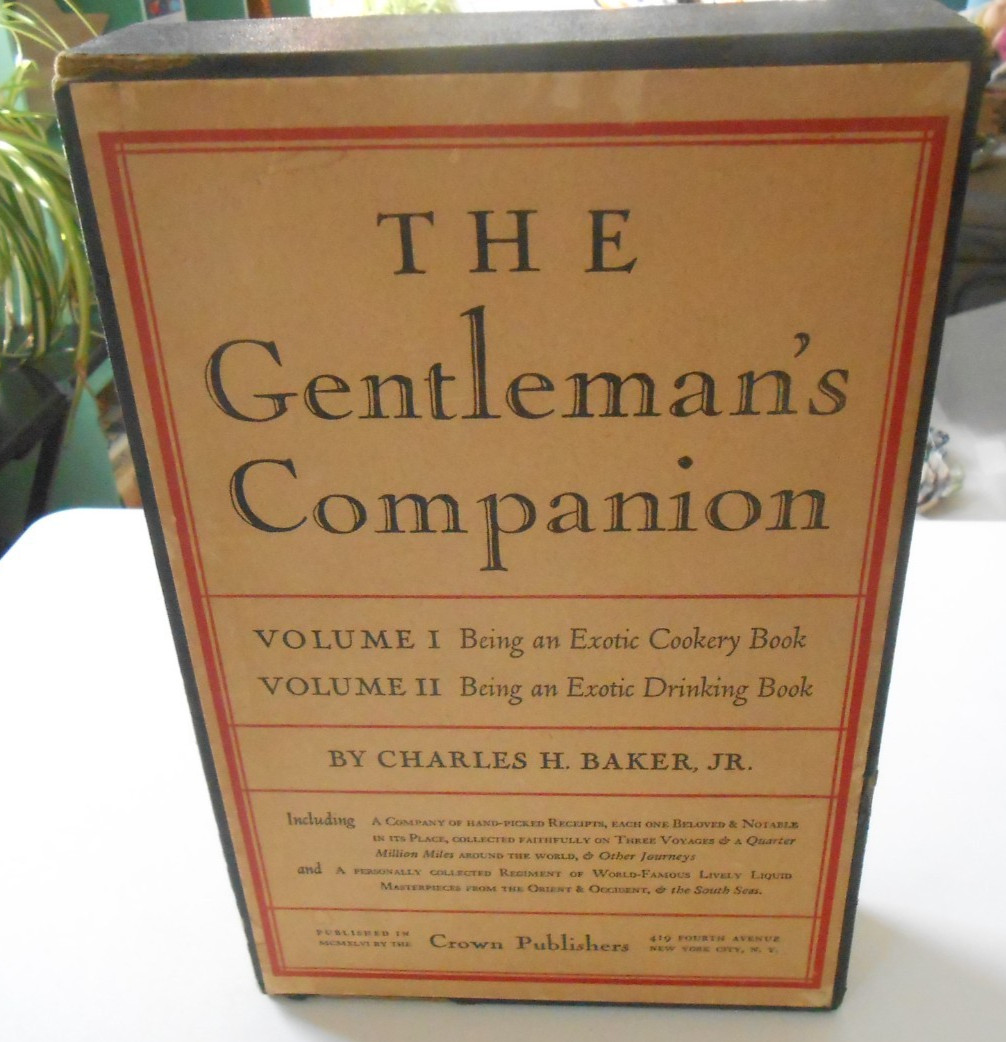1946 The Gentleman’s Companion Charles Baker 2 Vol Book Set Slipcase FREE SHIP
