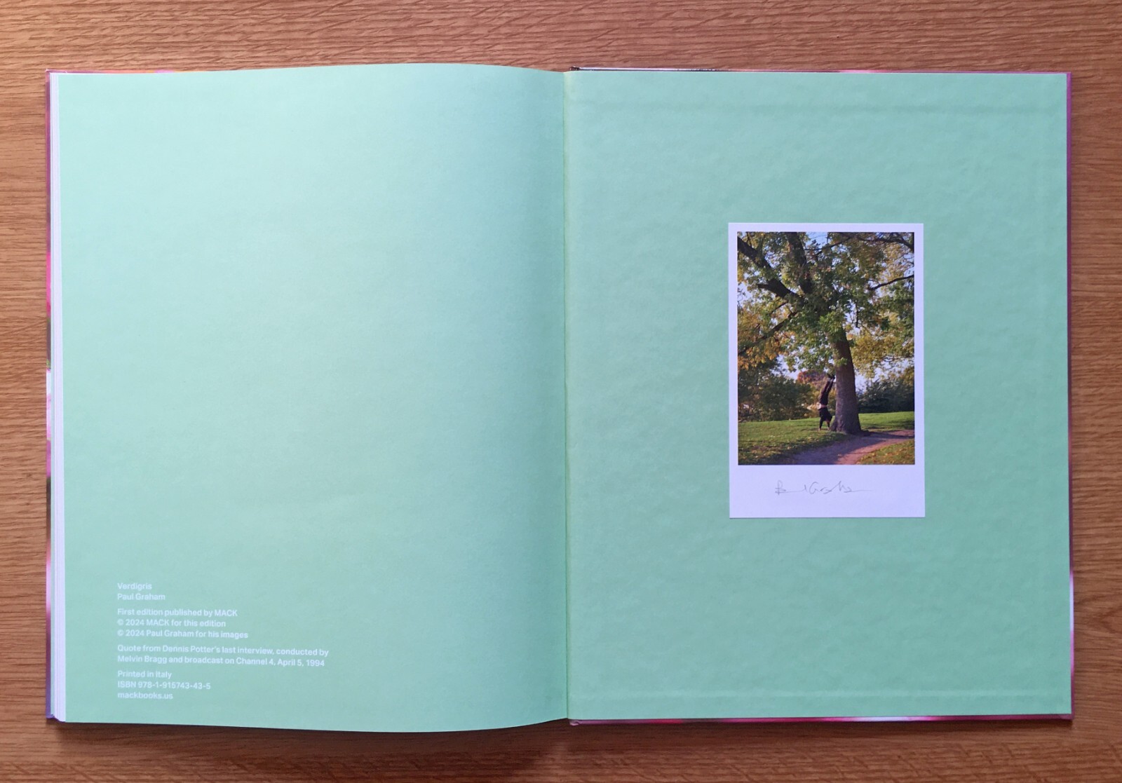 Paul Graham, Verdigris/Ambergris, SIGNED 1st edition, 2024, 2 vols, near-mint
