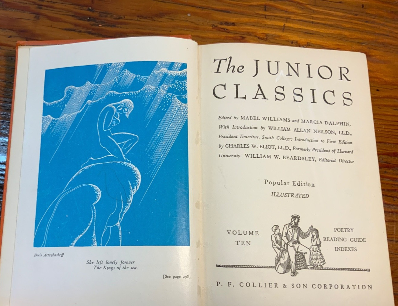Vintage 1938 Colliers Junior Classics The Young Folks Books 3, 5, 7, 8, 9, 10