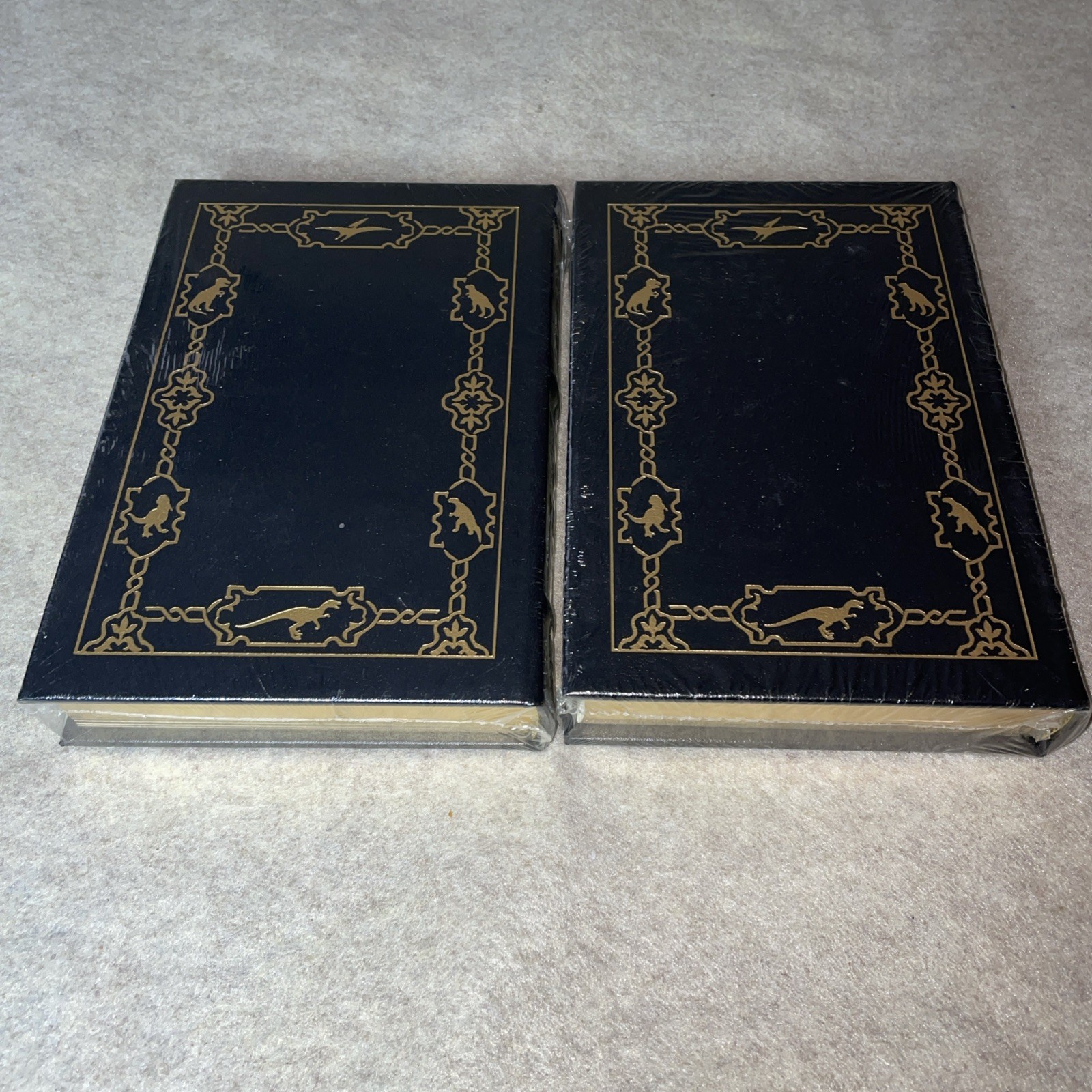Easton Press Jurassic Park and The Lost World by Michael Crichton NEW SEALED M4