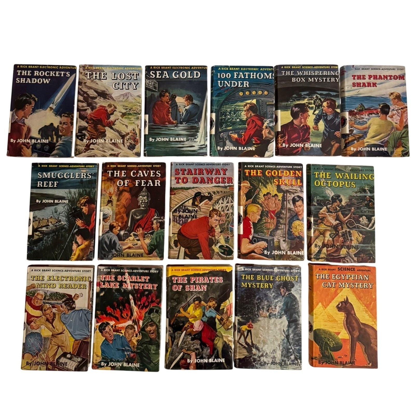 Rick Brant Science-Adventure Books John Blaine Grosset Dunlap Vintage Lot 1 -16