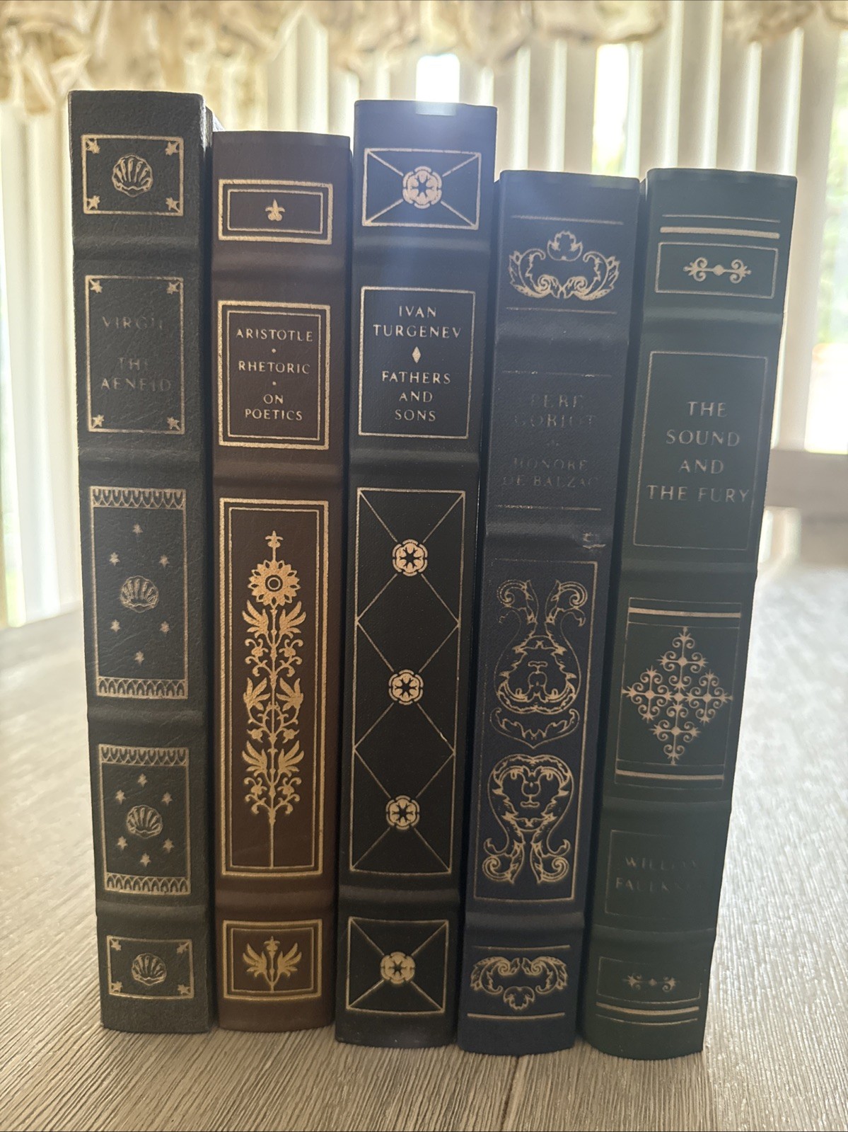 Lot of 5 Franklin Library Leather Books 1979-84 Gilt 22kt Gold Collectible