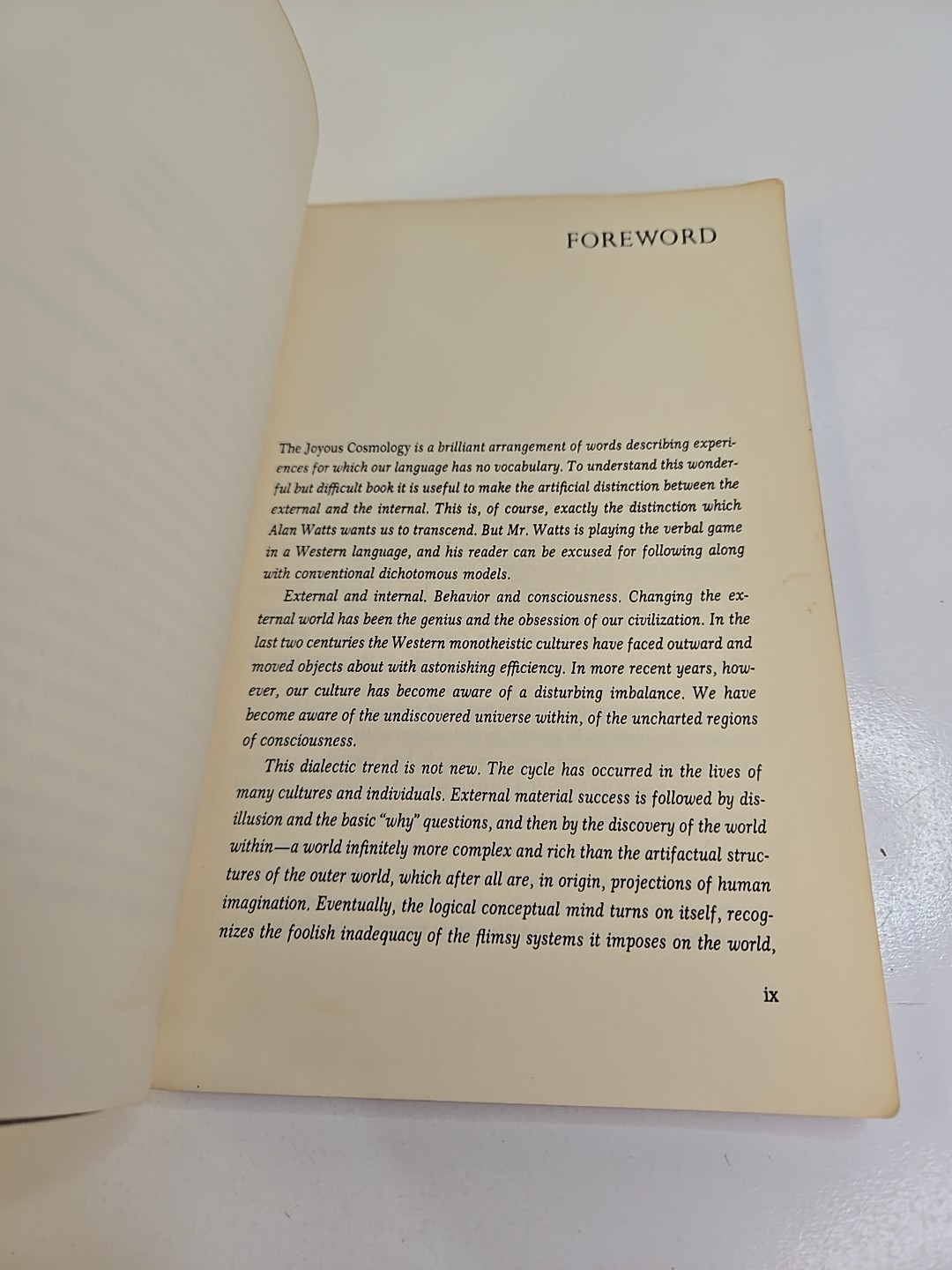 The Joyous Cosmology by Alan W. Watts 1962 Trade Paperback LSD. G-319