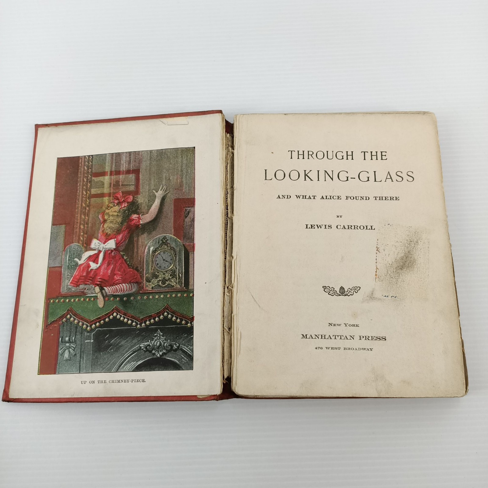 Lewis Carroll Through The Looking-Glass c1899 Inscribed Illustrated Plates Book