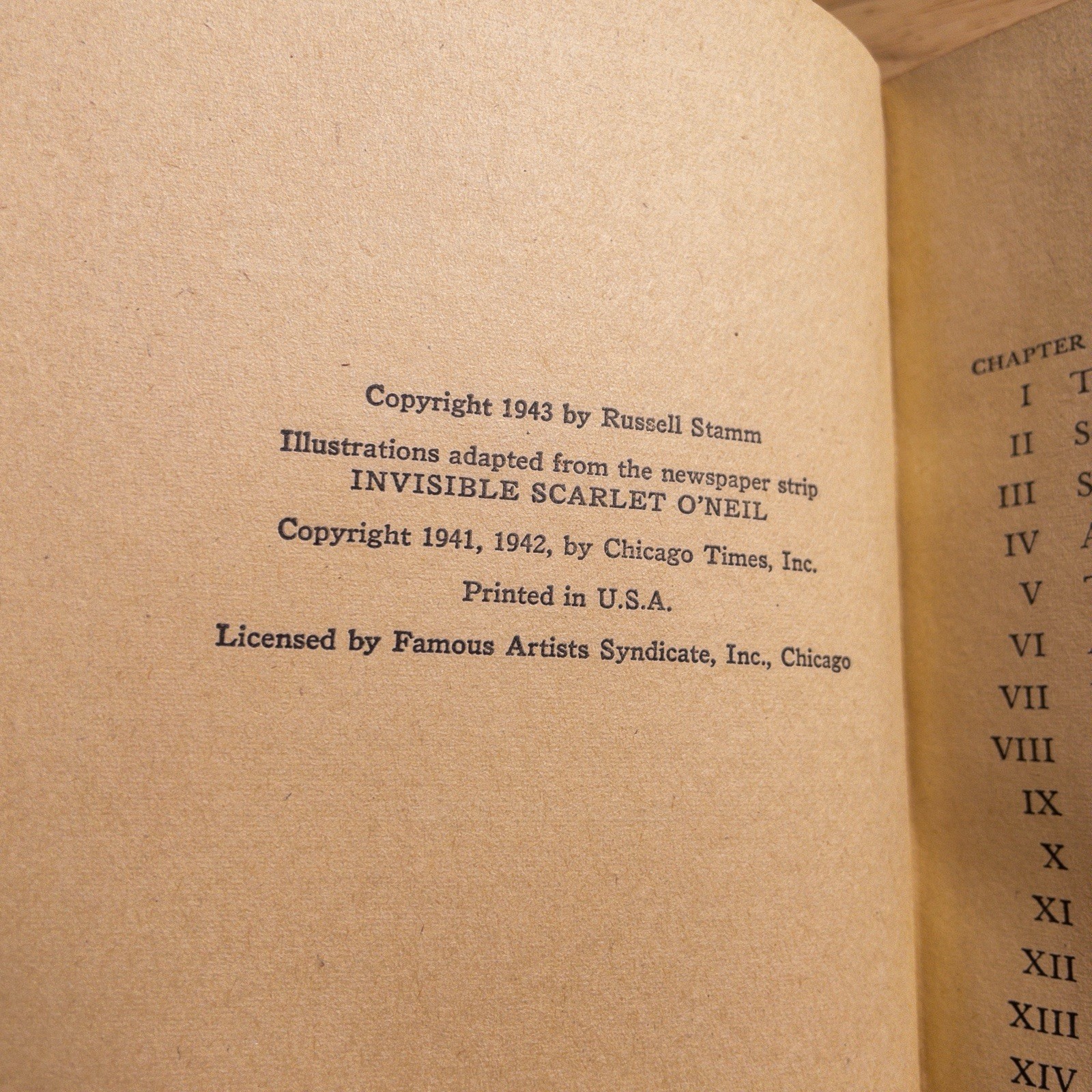 Russell Stamm INVISIBLE SCARLET O’NEIL 1943 Whitman Publishing Company HC/DJ