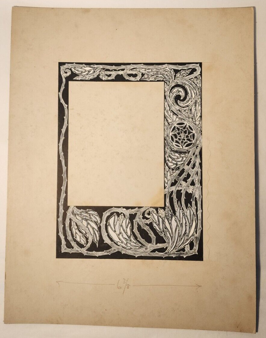 1896 WILLIAM MACDOUGALL ORIGINAL LARGE PAINTED BORDER DESIGNS ‘BOOK OF RUTH’ X2