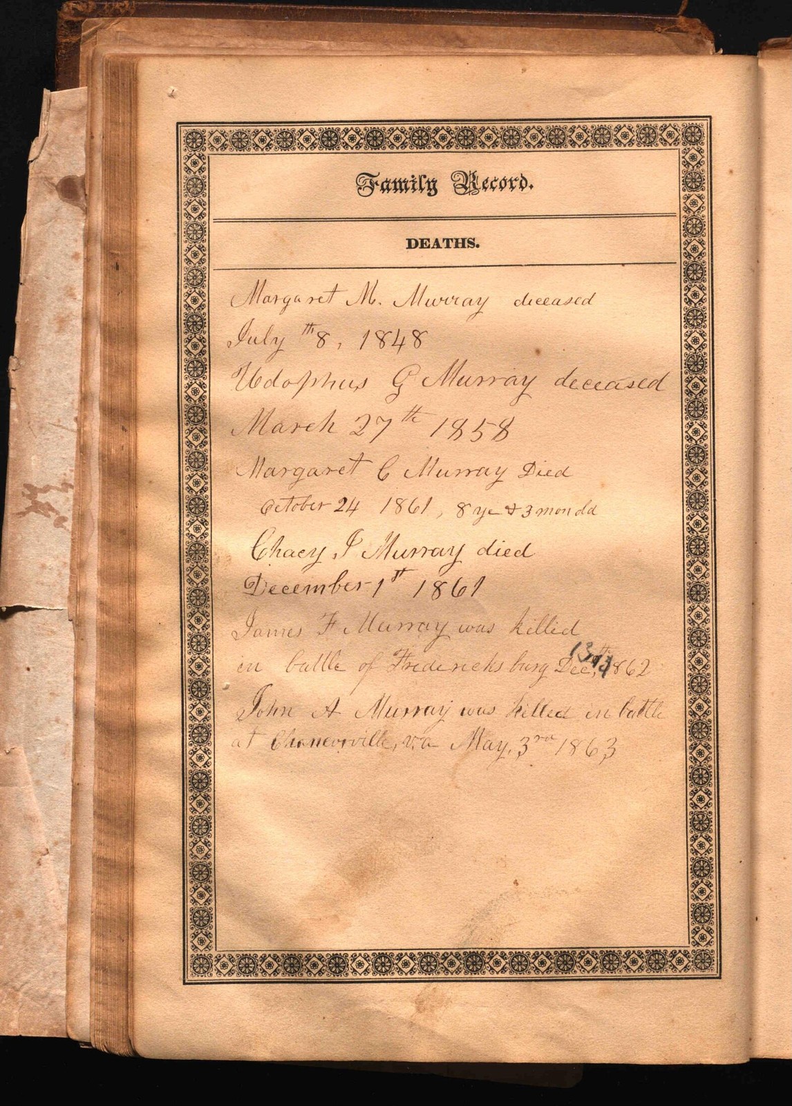 1830 Family Bible for the Murray family (Bible Rescue #480d)