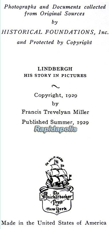 LINDBERGH: HIS STORY IN PICTURES 1929 Anniversary Edition 320 photo filled pages