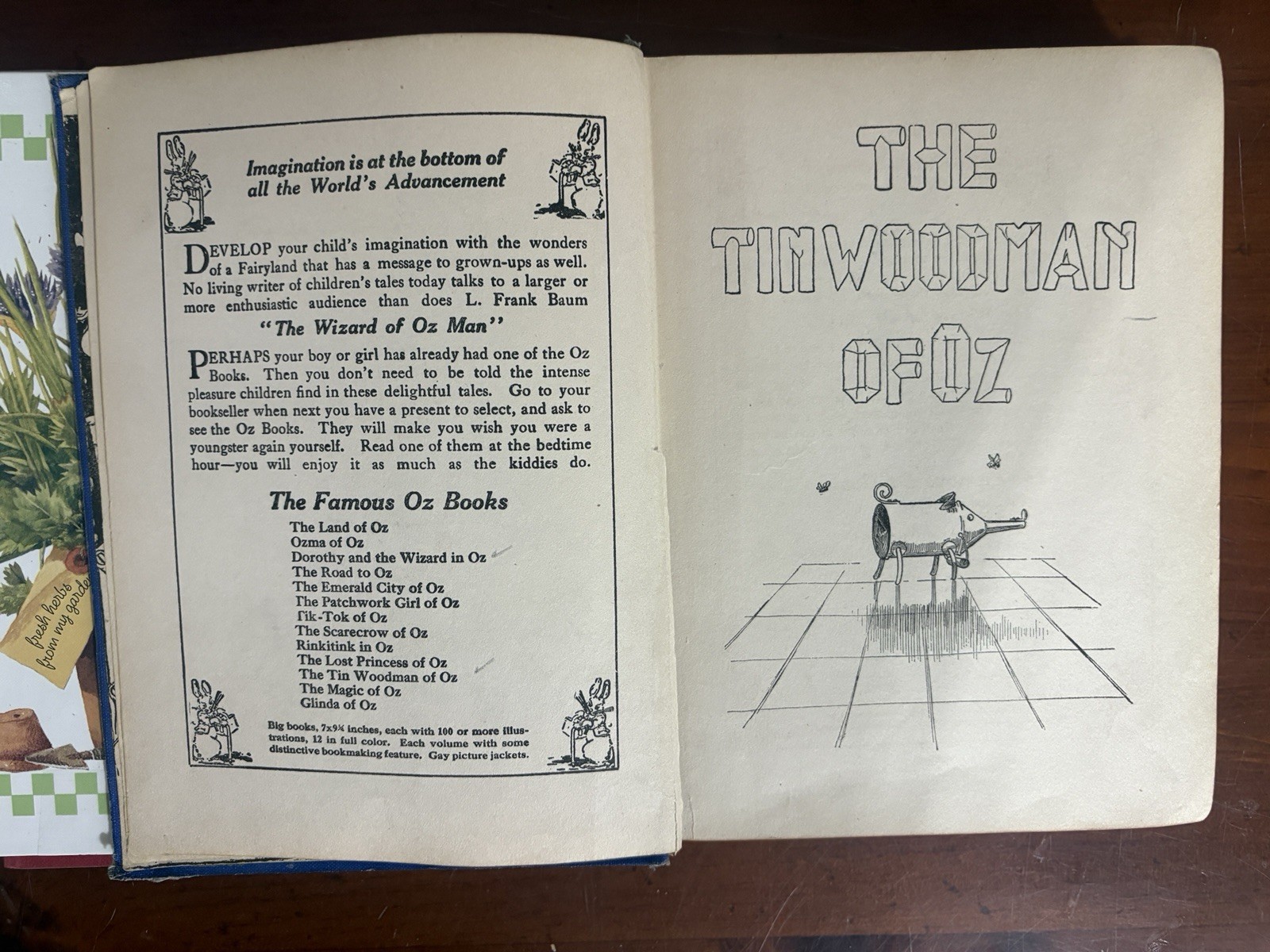 The Tin Woodman of Oz Early Print L Frank Baum HC Book 16 Color Plates C. 1920