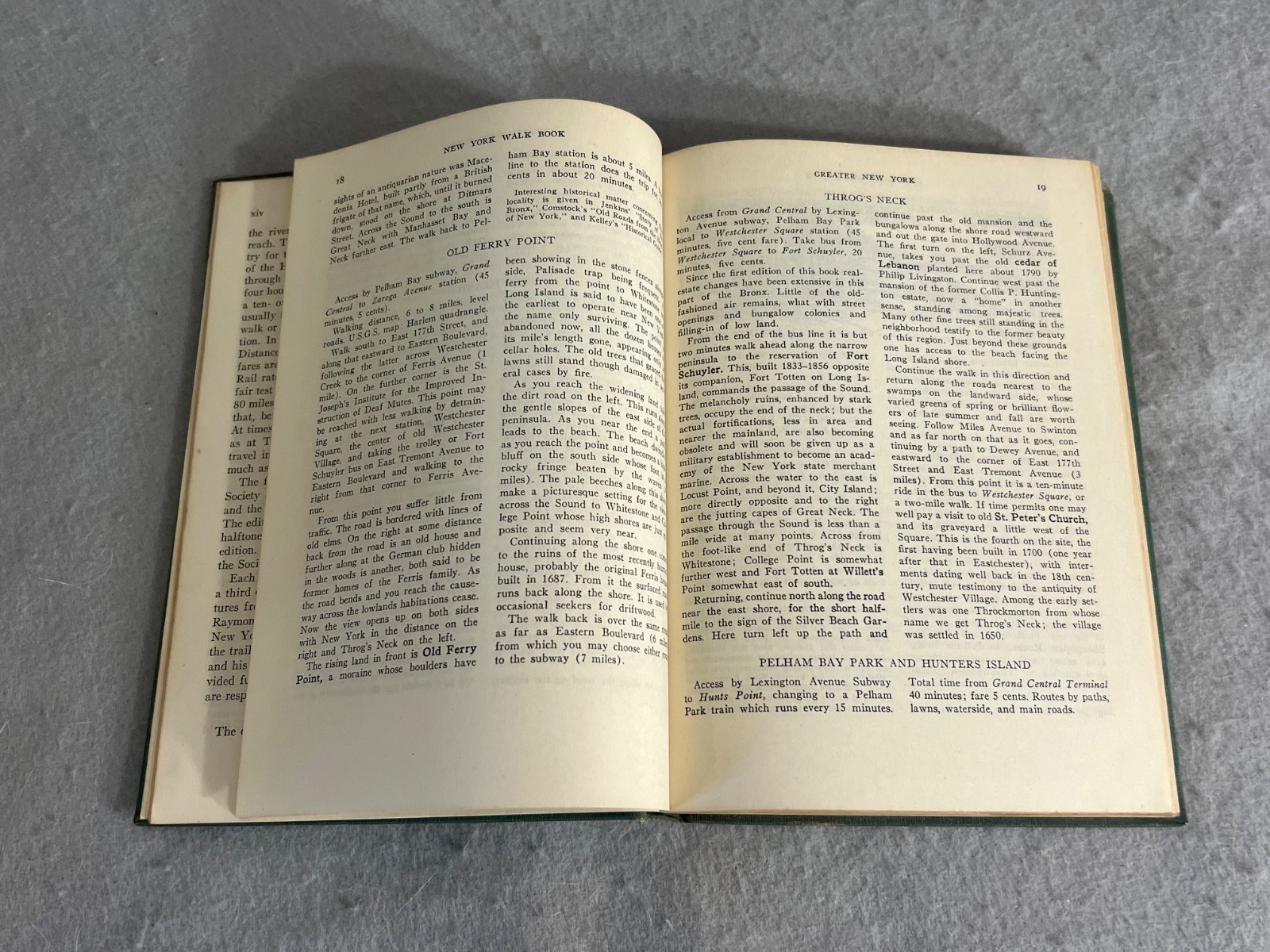 Antique New York Book NY Walk Book New York City Hudson Long Island w/Maps 1936
