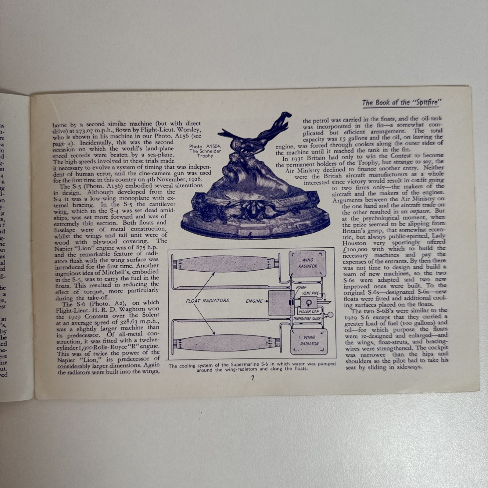 The Book of the “Spitfire “ War Planes, 1940’s original booklet 20 pgs