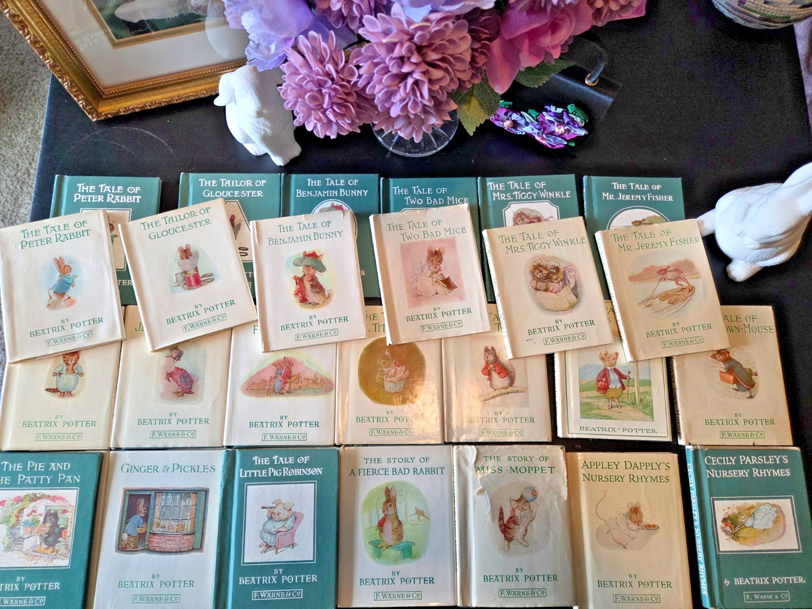 Vintage Beatrix Potter 20 Book Lot Frederick Warne HC w/Dust Jackets Rare
