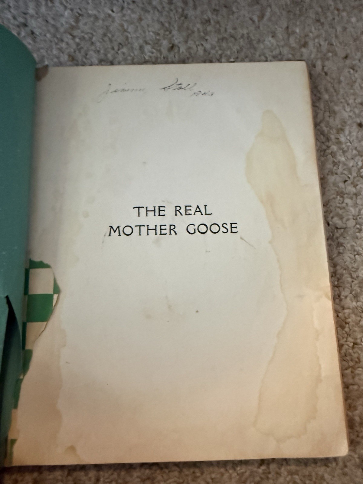 Rand McNally The Real Mother Goose Junior Edition, Illustrated, 1936