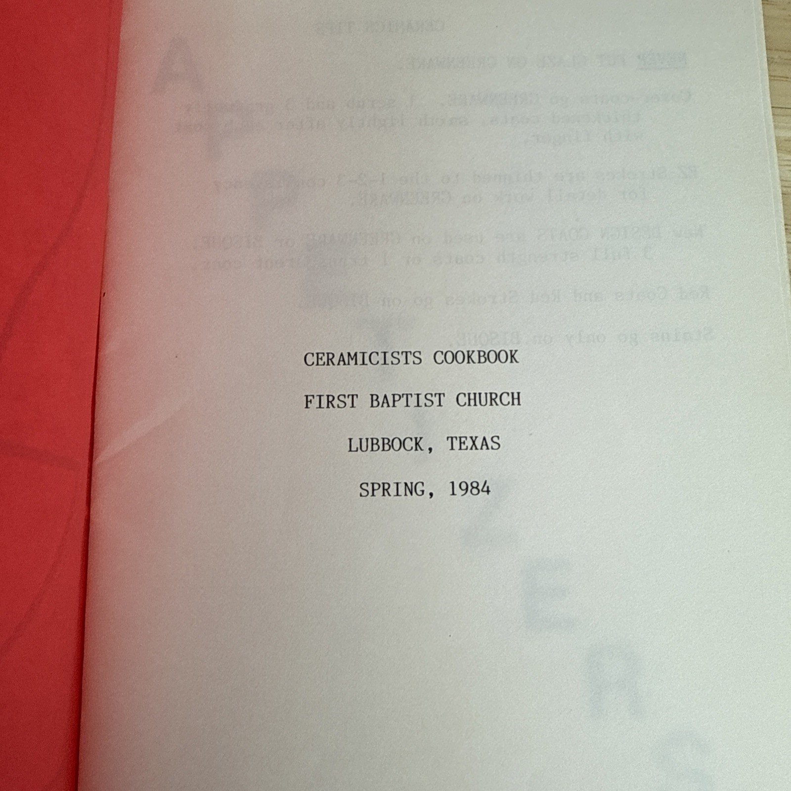 Vintage Community Cookbooks Lubbock Texas Home Econ, First Baptist & Hospital