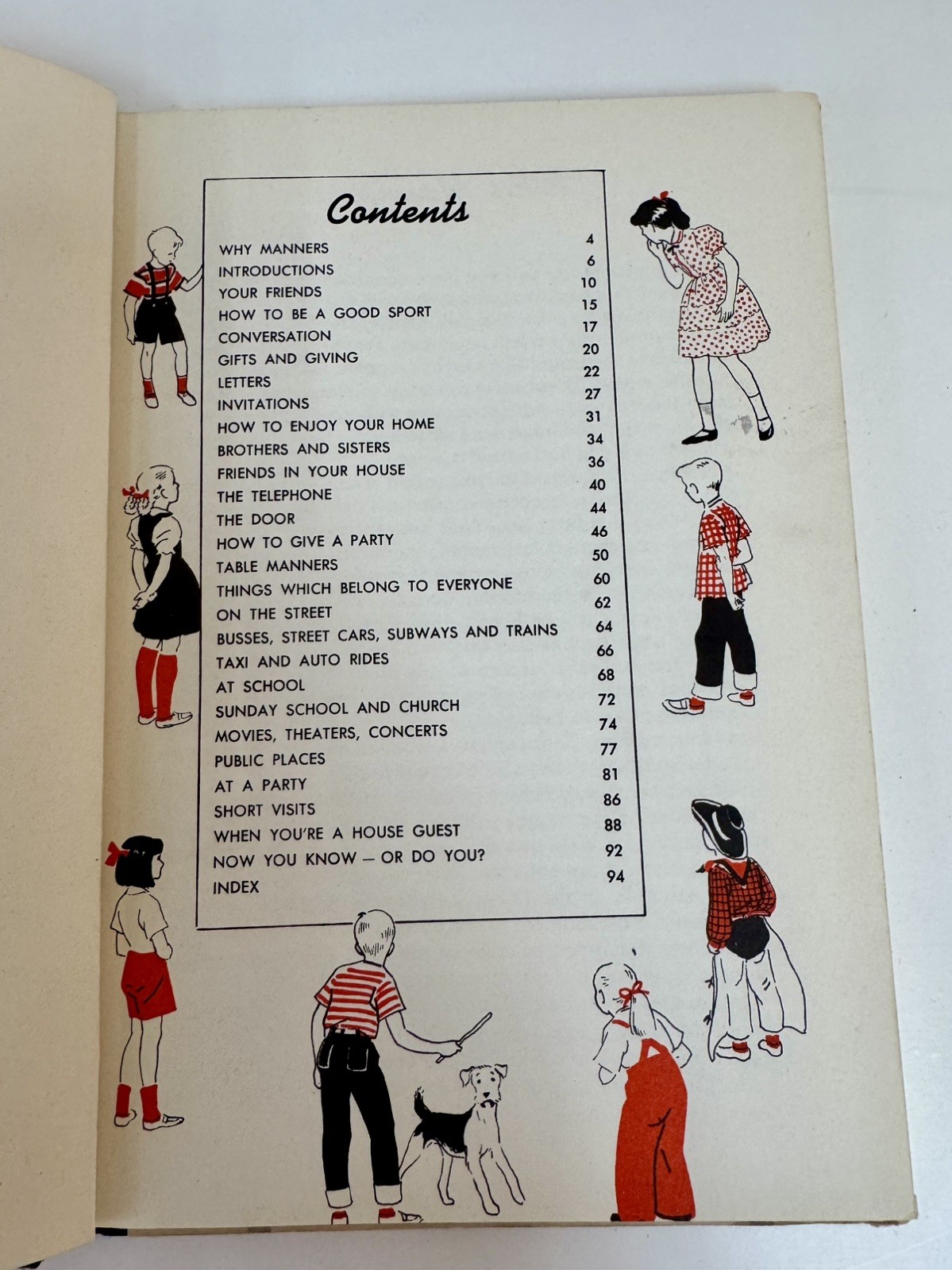 VTG Manners To Grown On By Tina Lee- 1955 Etiquette For Children. Illustrations