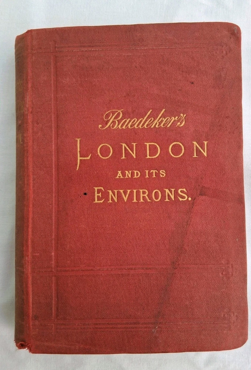 Baedeker’s London And Its Environs Antique Guide Book 1892 traveller