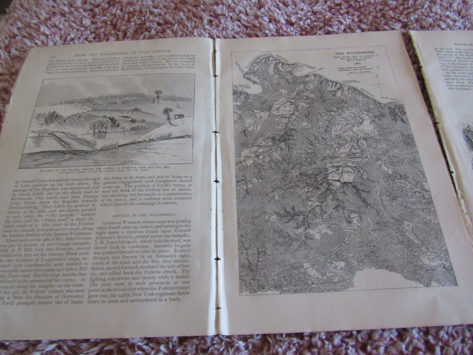 2-Antique Article-Illustrated-1887-Civil War-From the Wilderness to Cold Harbor