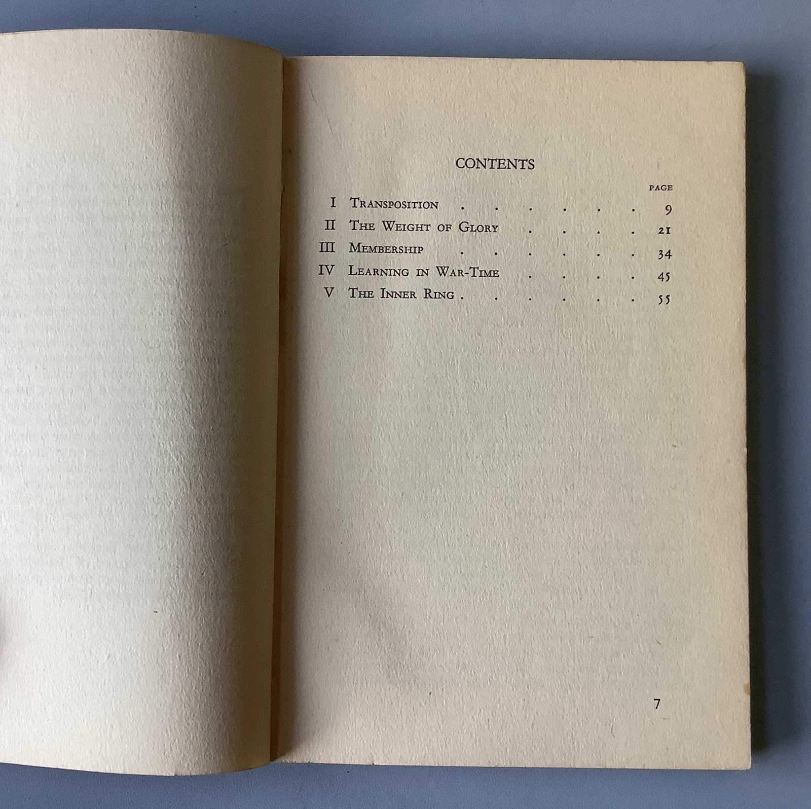 C.S. Lewis – Transposition and Other Addresses – First Edition 1949 unclipped DJ