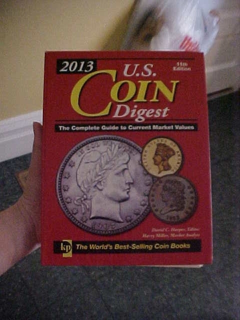 USA COIN DIGEST, 11th EDITION; RED COVER HIDDEN SPIRAL; EX-LIB (2013