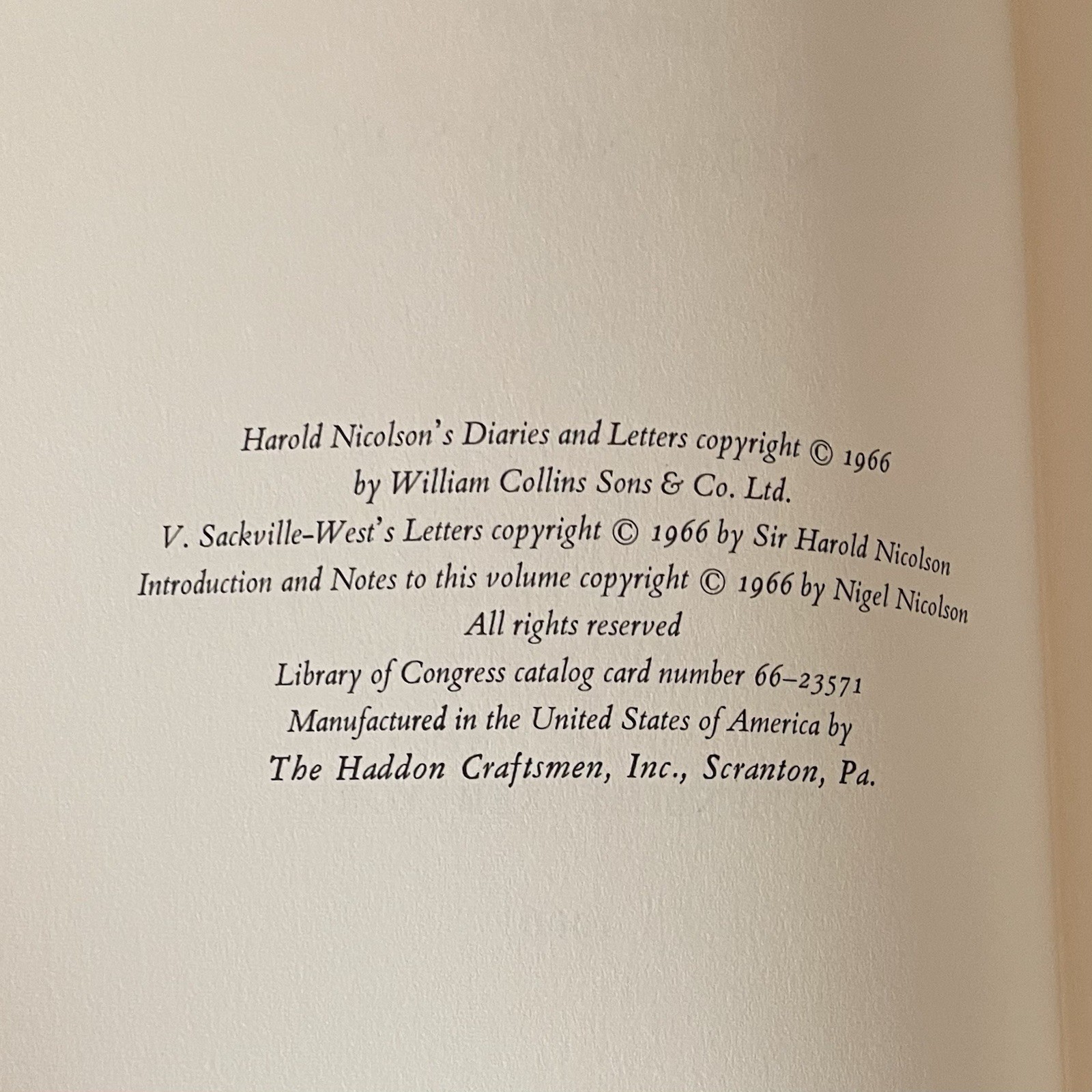 Harold Nicolson Diaries & Letters 1930-1939 & The War Years 39-45, (c) 19667-67
