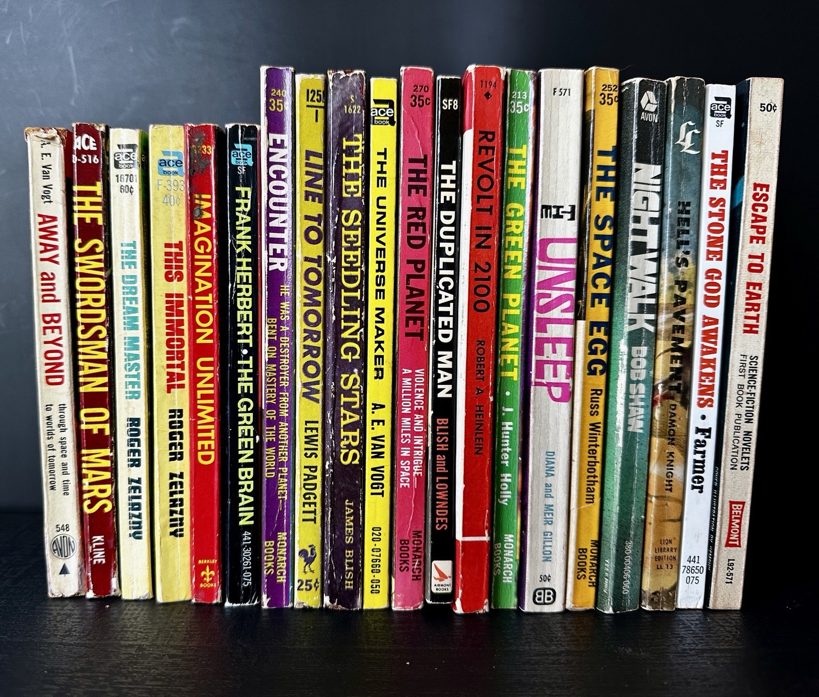 20 VINTAGE SCIENCE FICTION BOOKS, HERBERT, ZELAZNY, BLISH, HEINLEIN & MORE