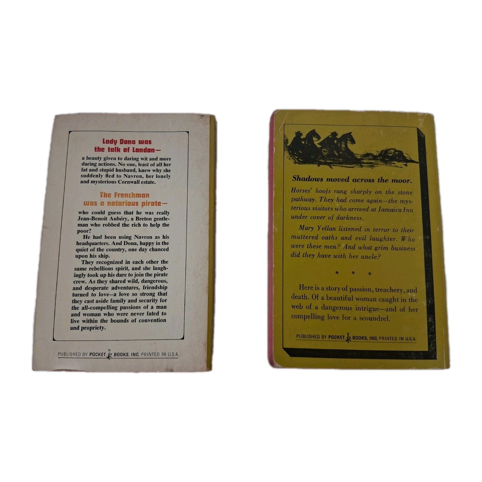 Lot of 2 Vintage Paperback Classics by Daphne Du Maurier 1960s