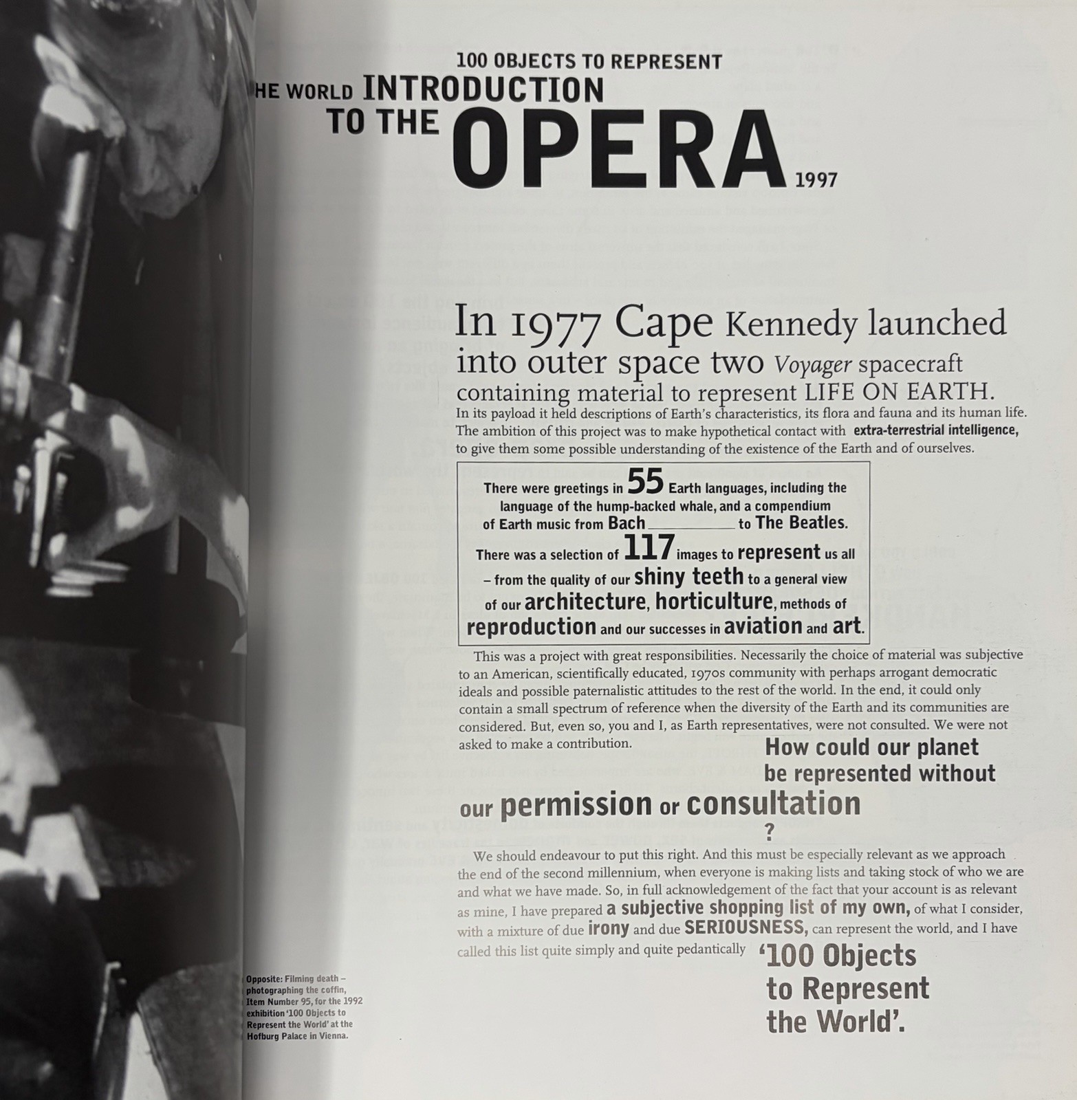 100 Objects To Represent World : A Prop-Opera Peter Greenaway 1997 Book Catalog