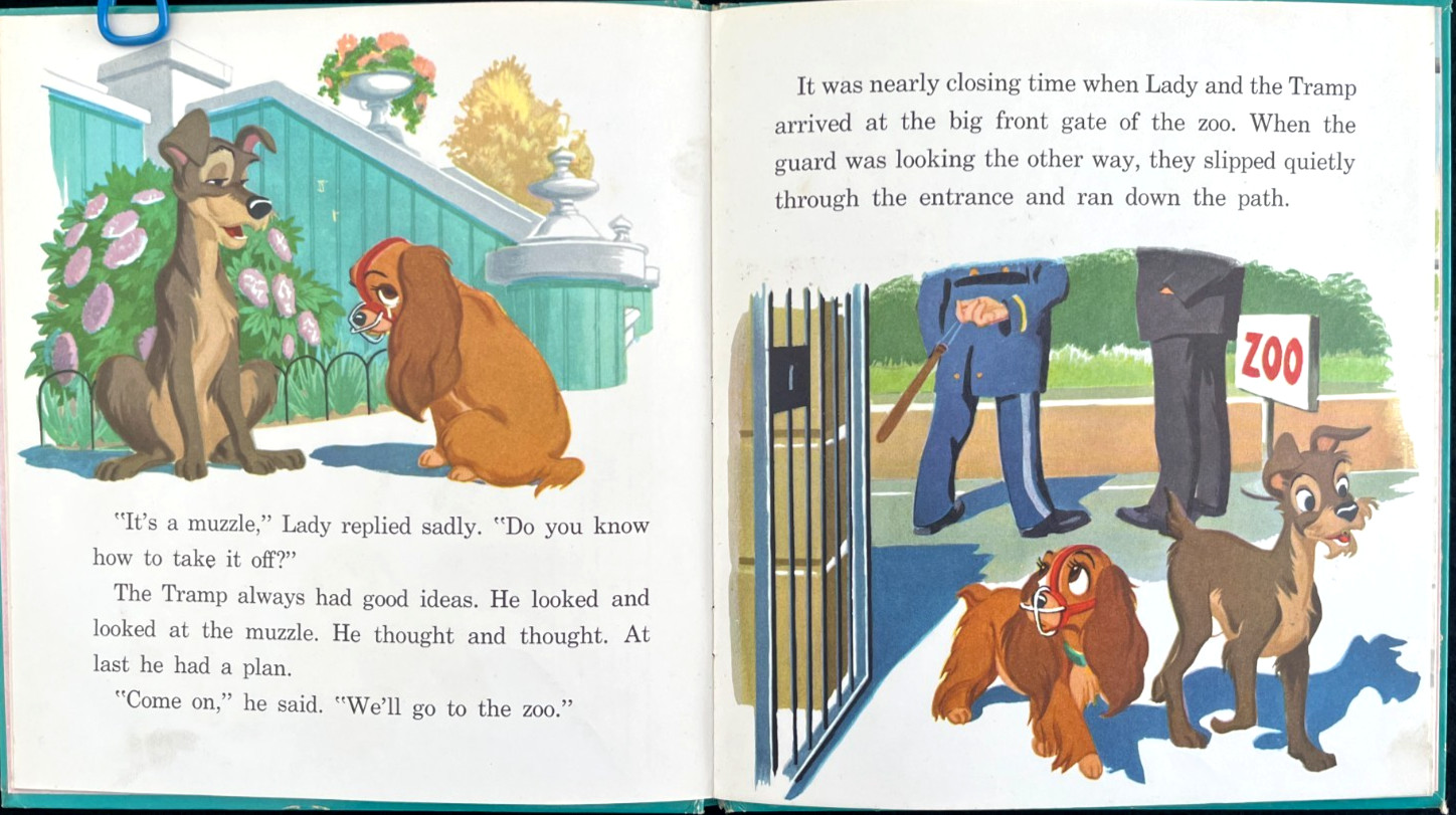 Walt Disney’s LADY ~ vintage children’s Little Golden and Whitman Book set