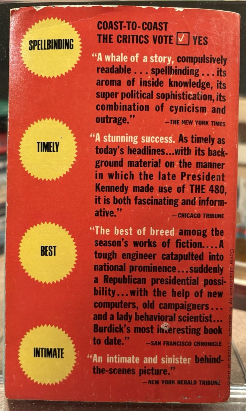 The 480 by Eugene Burdick – Acceptable-Good – VINTAGE Paperback