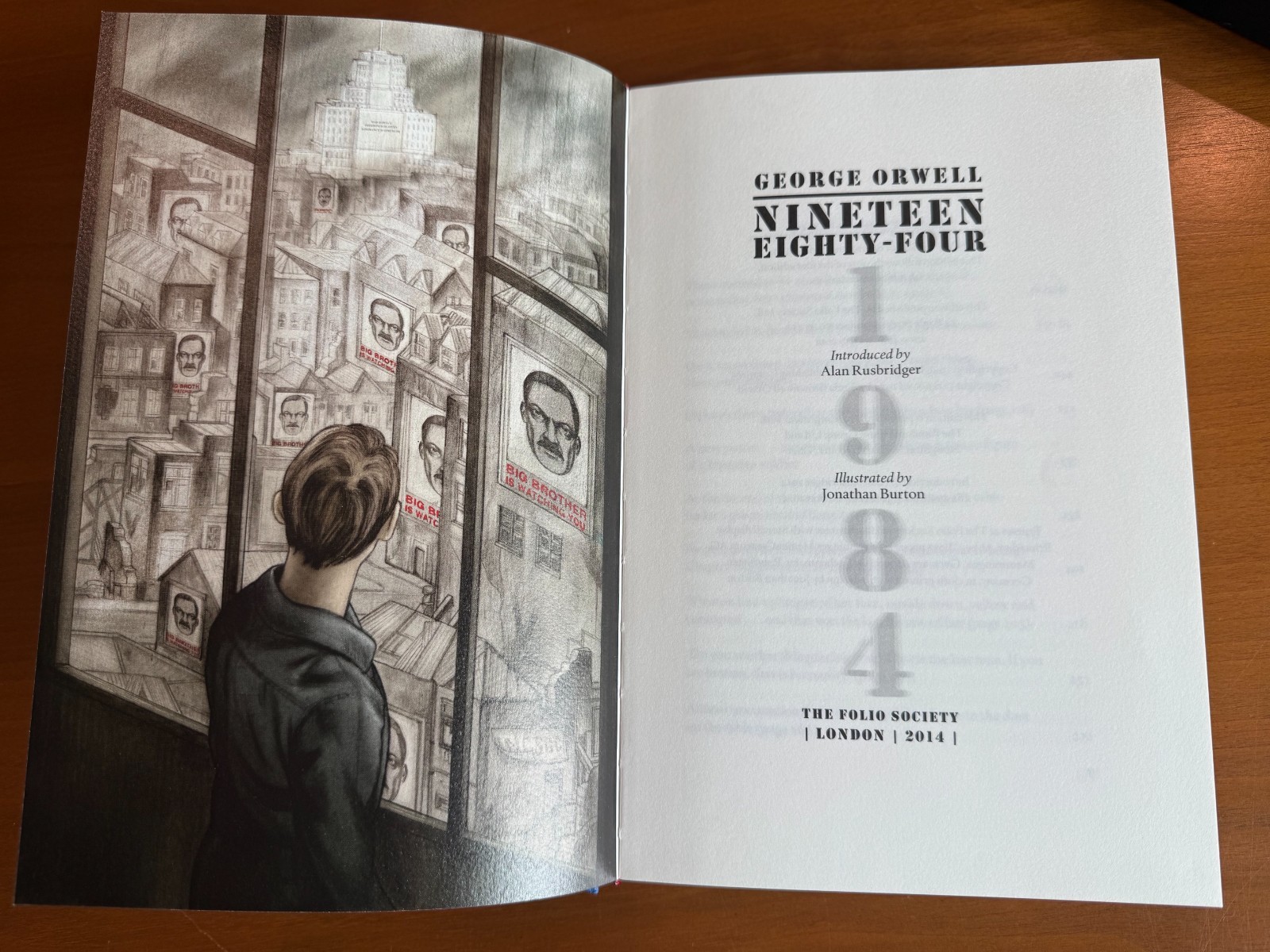 George Orwell 1984 Folio Society Edition out of print 2014 Illustrated Burton HC